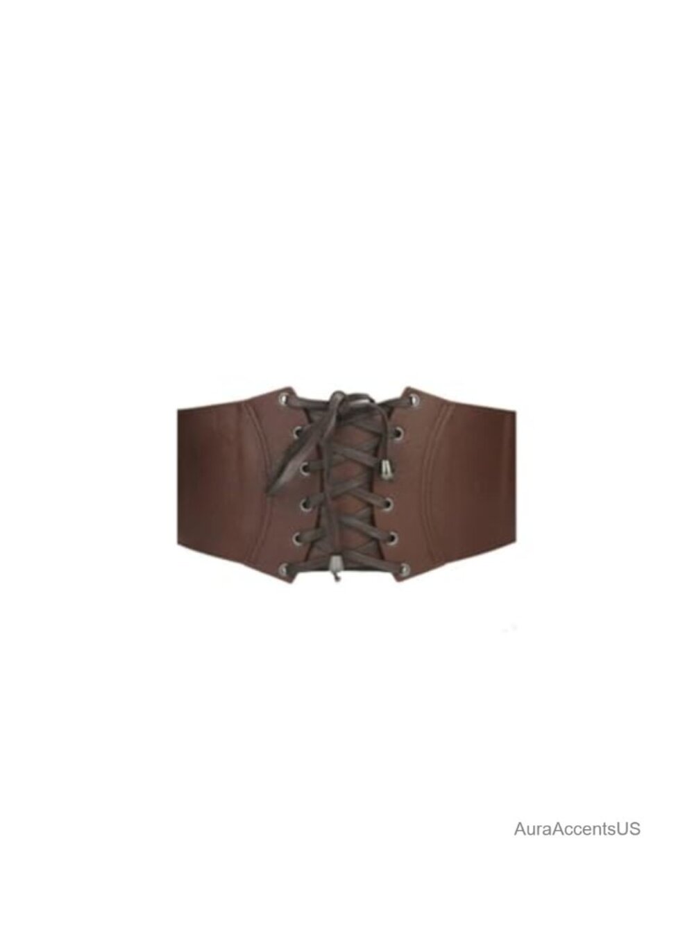 Elastic Obi Waist Belt PU Leather Lace-up Corset Style Women Vintage